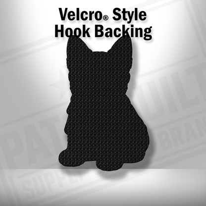 Hook backing shown on Beach Australian Cattle Dog patch