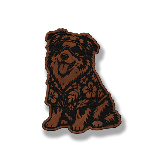 Beach Dog Australian Shepherd Dog Patch – Leatherette Morale Patch
