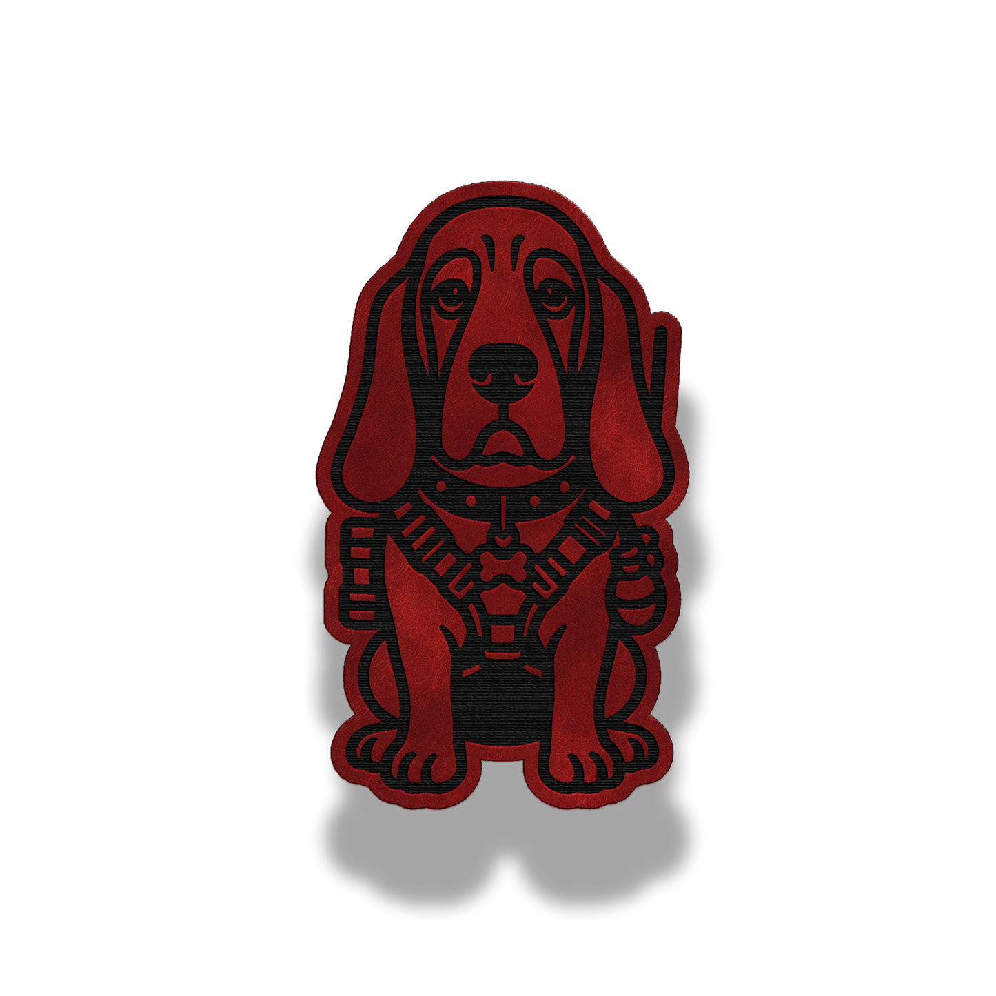 Tactical Basset Hound Dog Patch – Leatherette Morale Patch