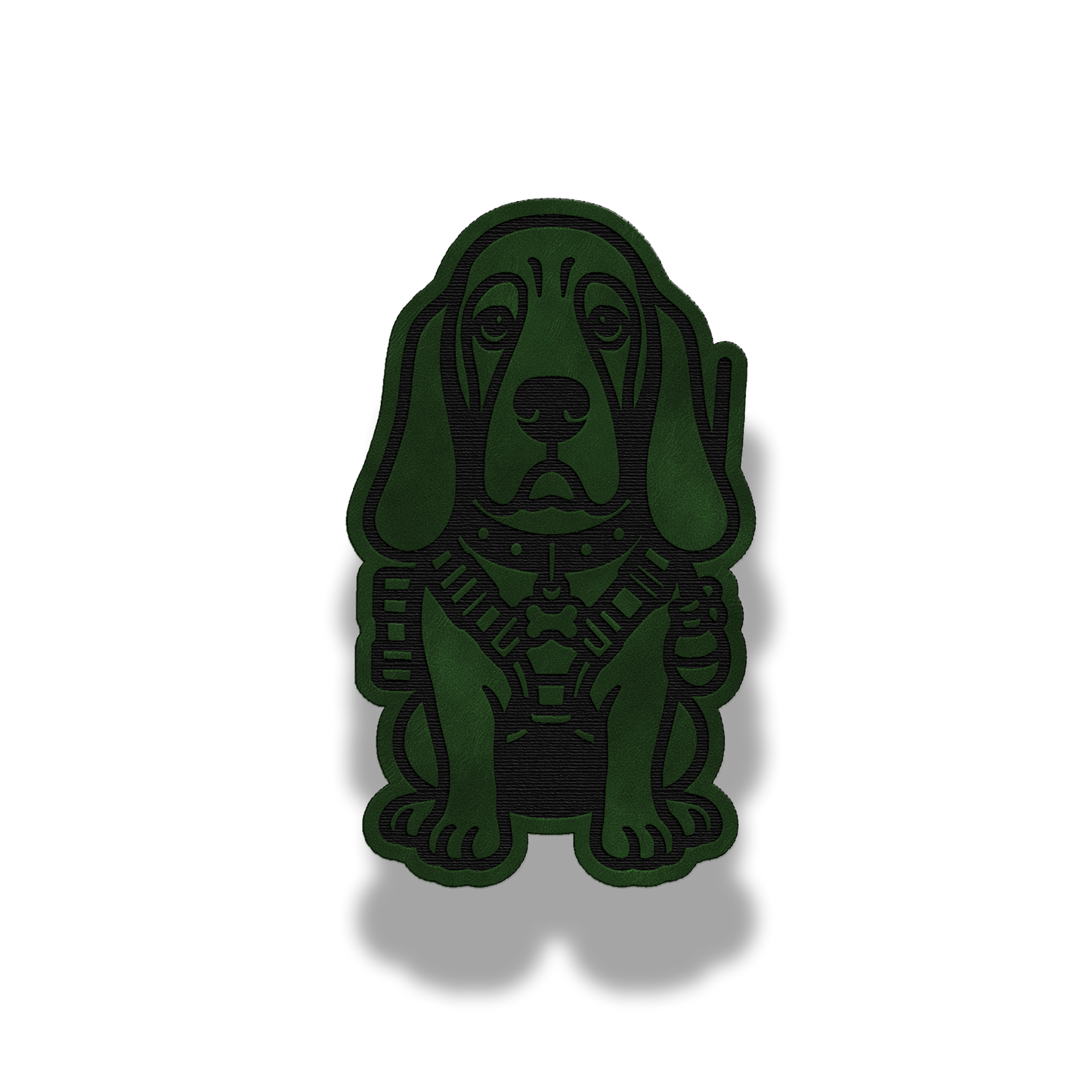 Tactical Basset Hound Dog Patch – Leatherette Morale Patch