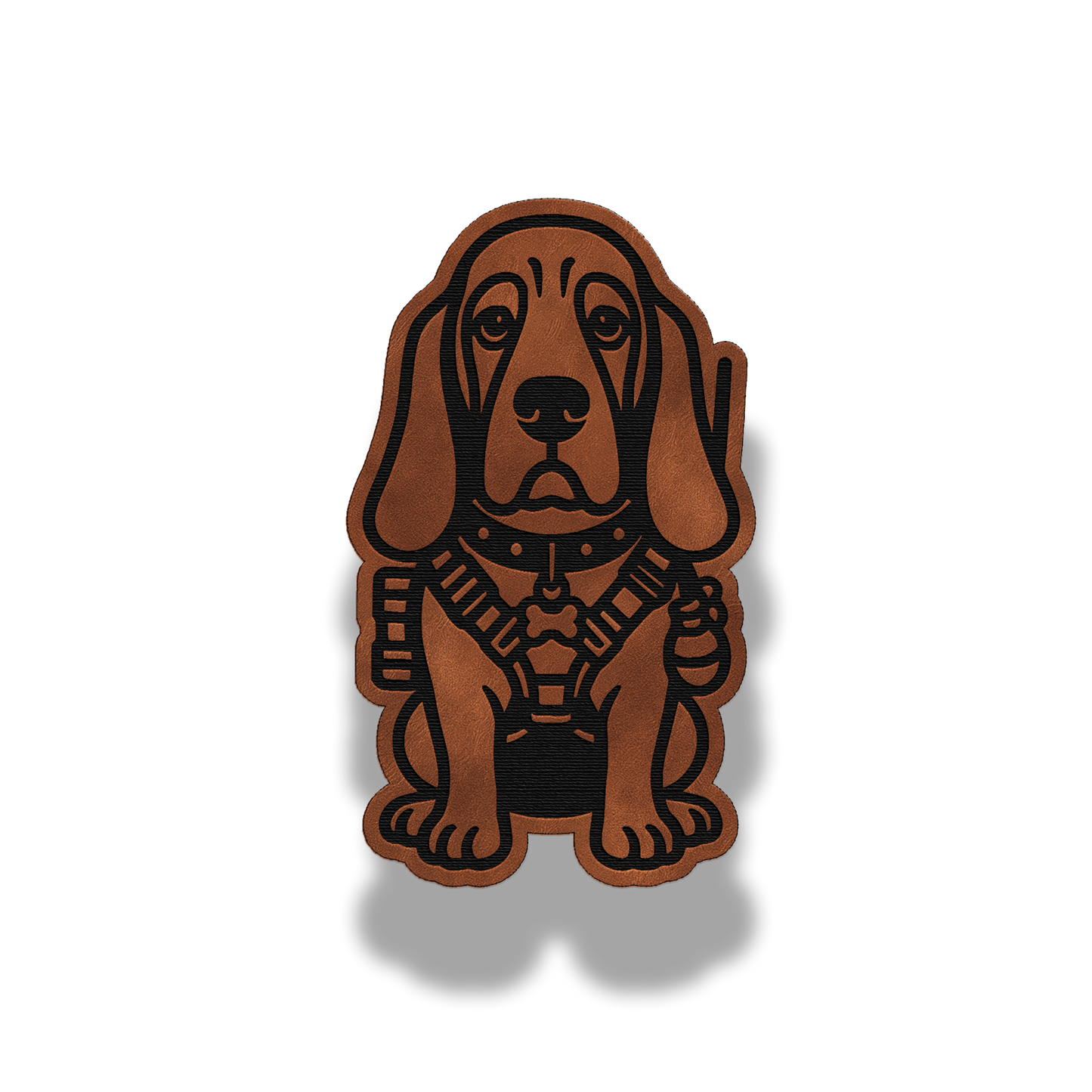 Tactical Basset Hound Dog Patch – Leatherette Morale Patch