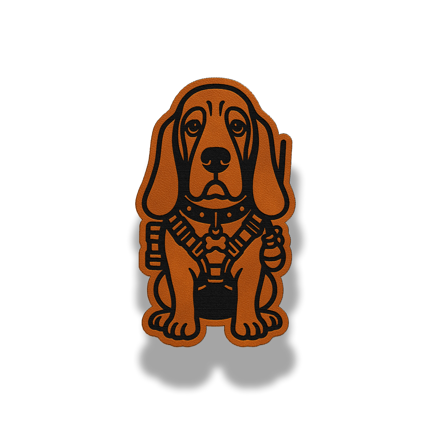 Tactical Basset Hound Dog Patch – Leatherette Morale Patch