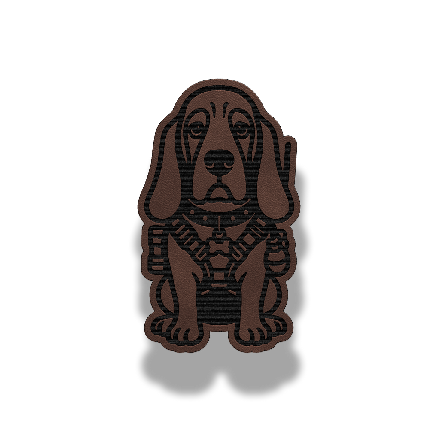 Tactical Basset Hound Dog Patch – Leatherette Morale Patch