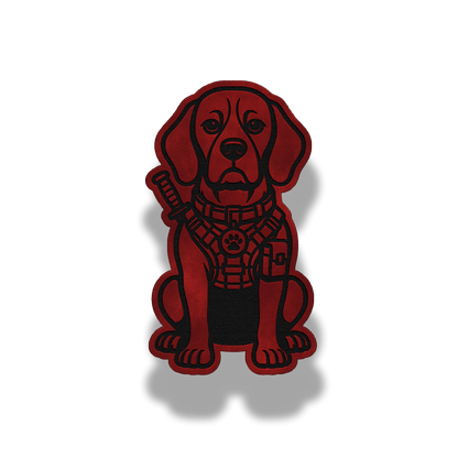 Tactical Beagle Dog Patch – Leatherette Morale Patch