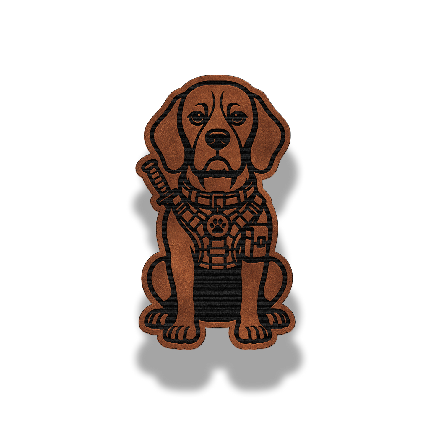 Tactical Beagle Dog Patch – Leatherette Morale Patch