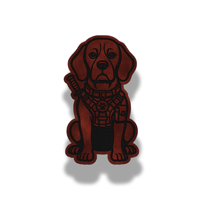 Tactical Beagle Dog Patch – Leatherette Morale Patch