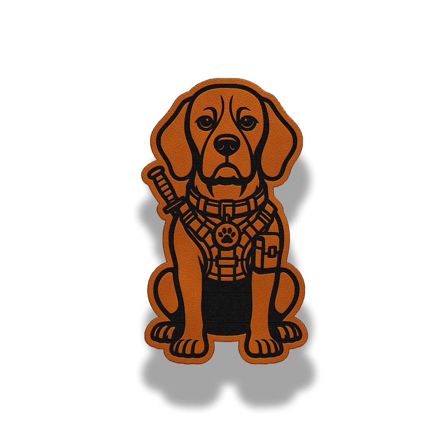 Tactical Beagle Dog Patch – Leatherette Morale Patch
