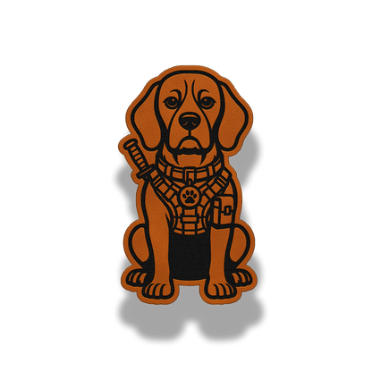 Tactical Beagle Dog Patch – Leatherette Morale Patch