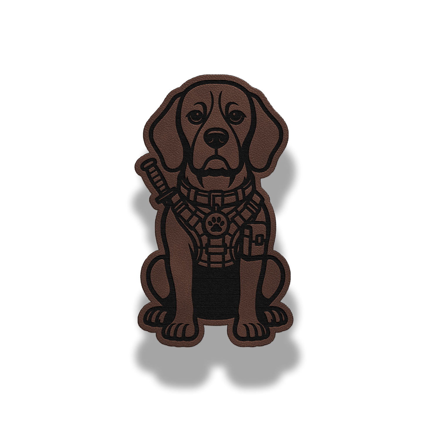 Tactical Beagle Dog Patch – Leatherette Morale Patch
