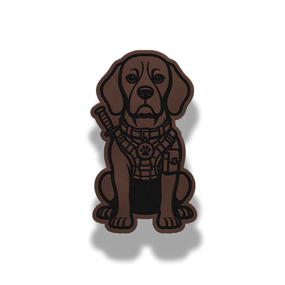 Tactical Beagle Dog Patch – Leatherette Morale Patch