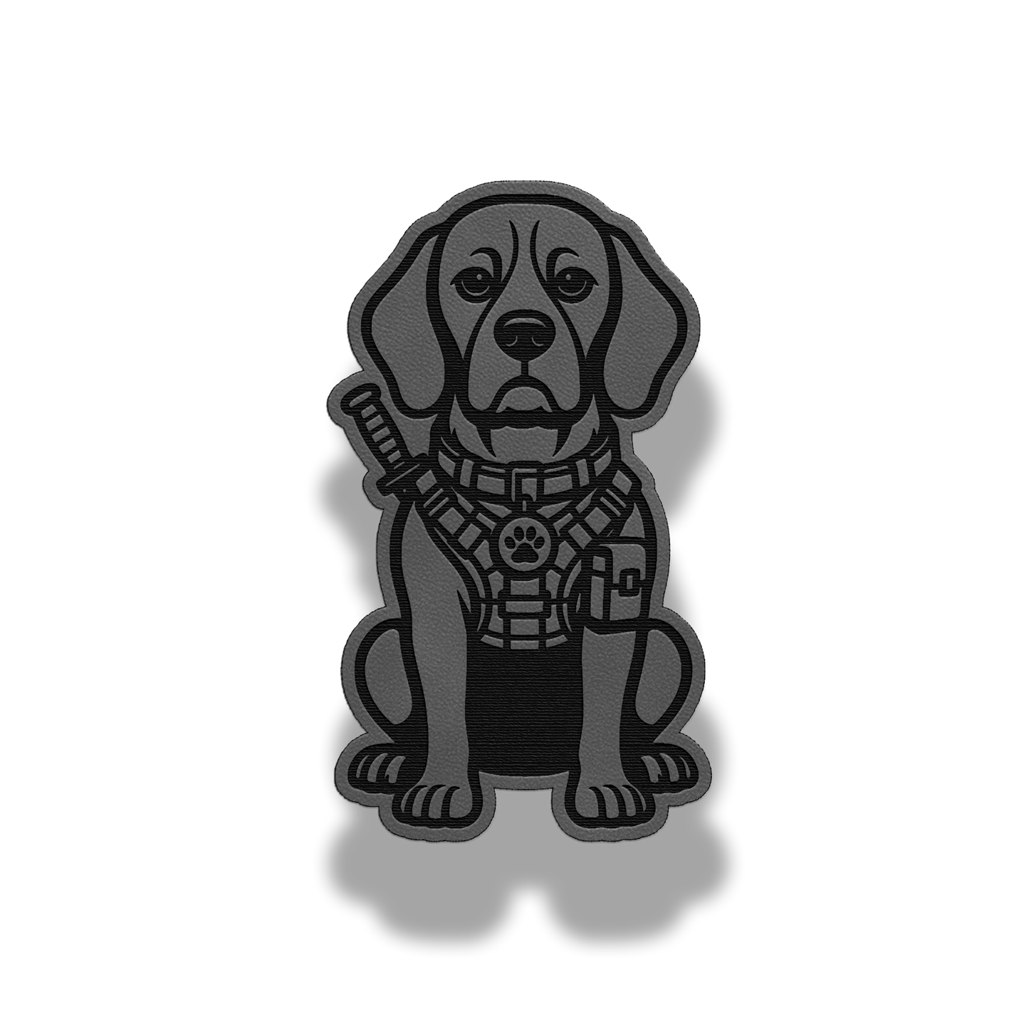 Tactical Beagle Dog Patch – Leatherette Morale Patch