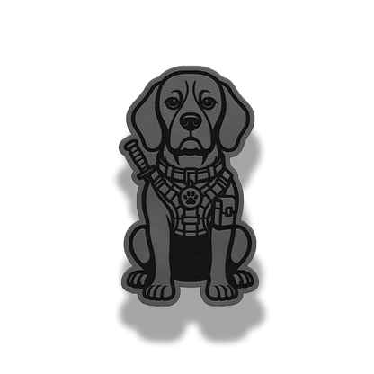 Tactical Beagle Dog Patch – Leatherette Morale Patch