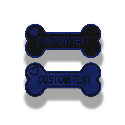 Custom Dog Bone Name Patch – Leatherette Patch