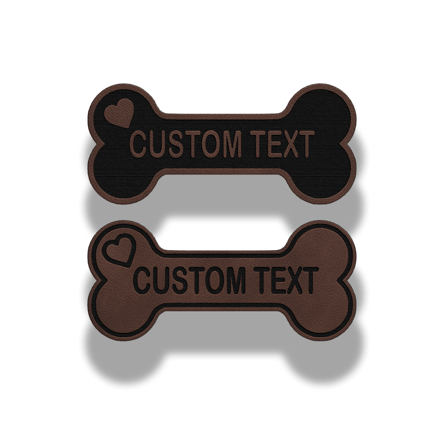 Custom Dog Bone Name Patch – Leatherette Patch
