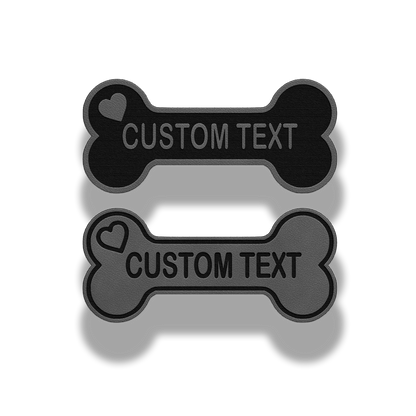 Custom Dog Bone Name Patch – Leatherette Patch
