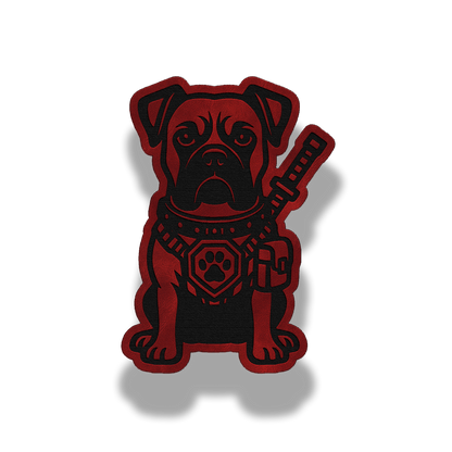 Tactical Boxer Dog Patch – Leatherette Morale Patch