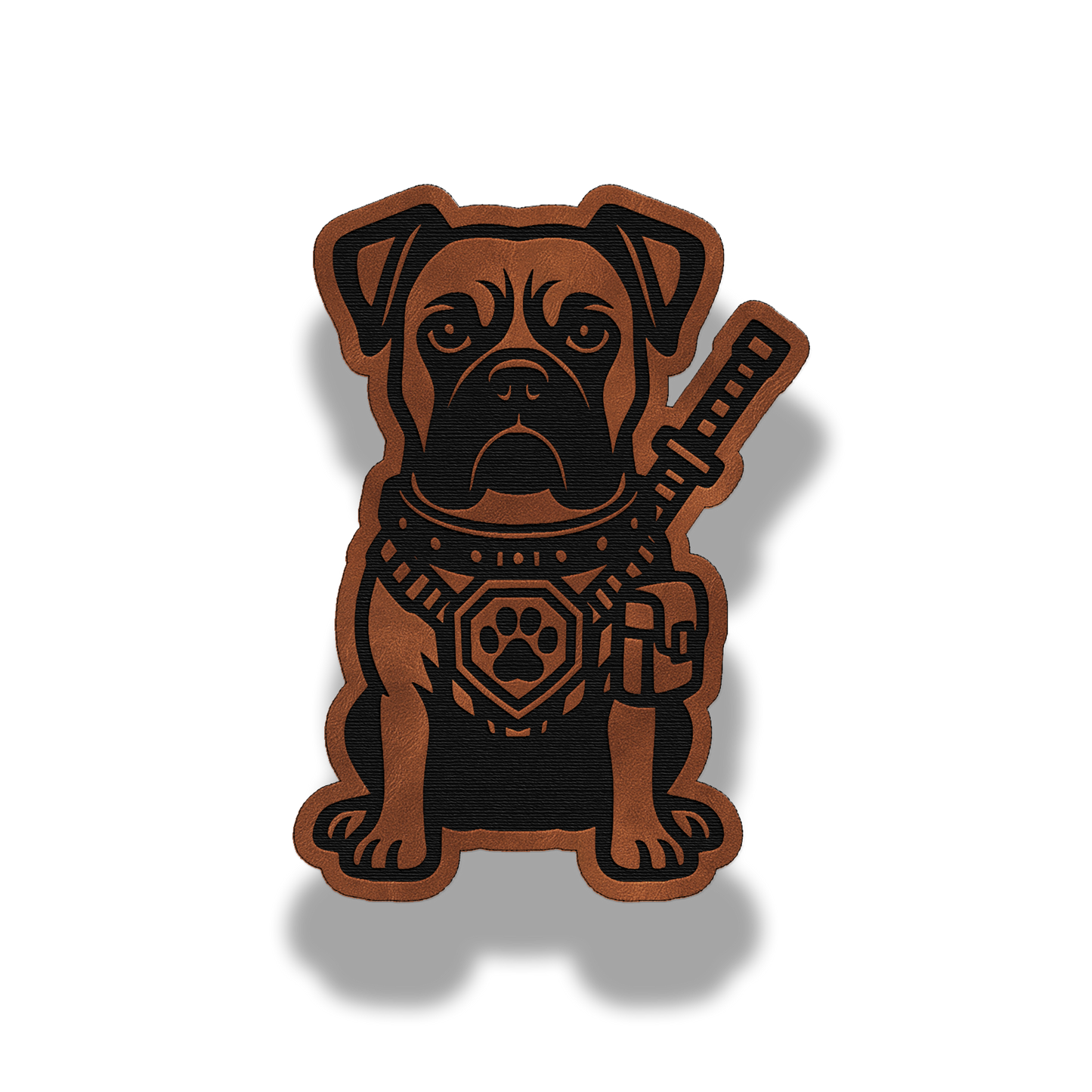 Tactical Boxer Dog Patch – Leatherette Morale Patch