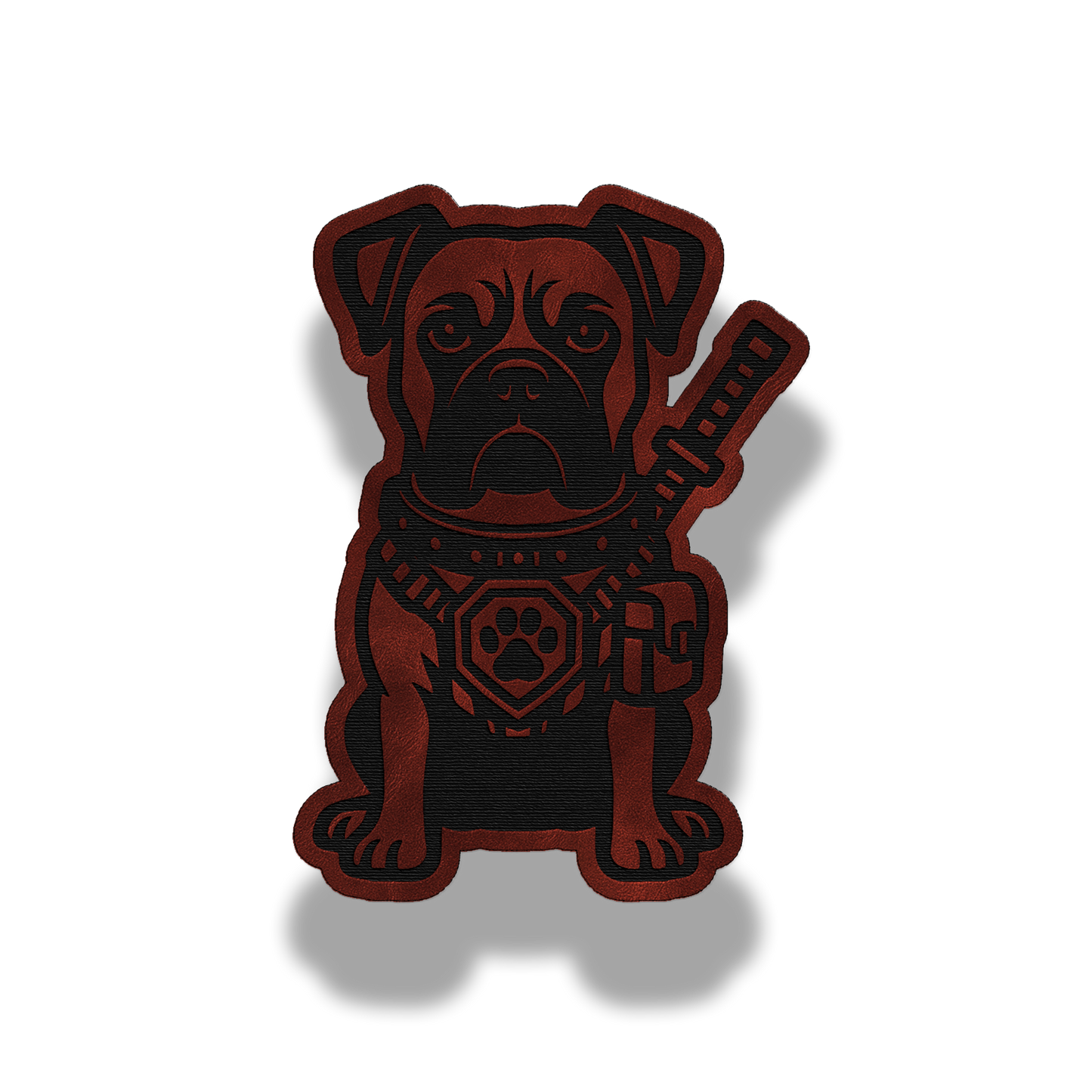 Tactical Boxer Dog Patch – Leatherette Morale Patch