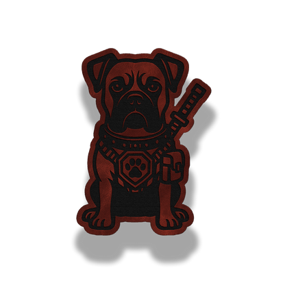 Tactical Boxer Dog Patch – Leatherette Morale Patch