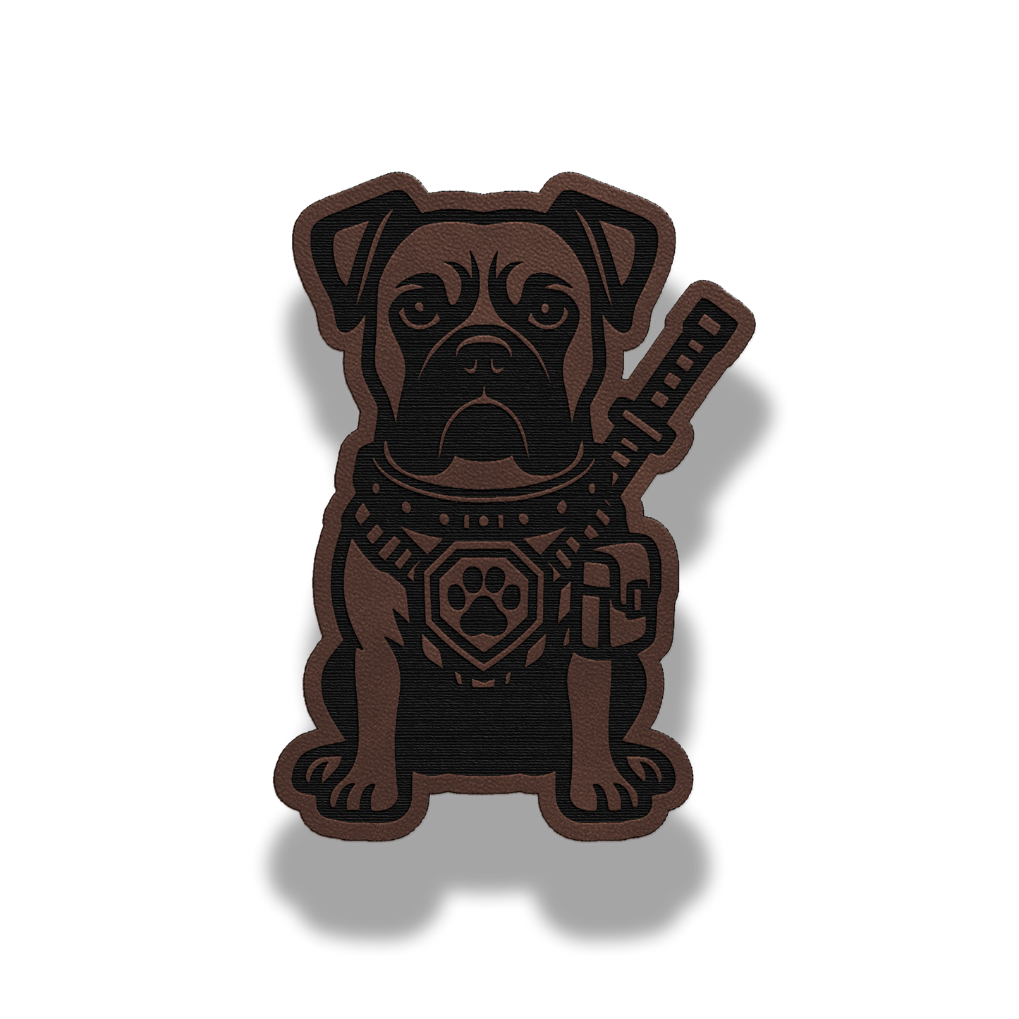 Tactical Boxer Dog Patch – Leatherette Morale Patch