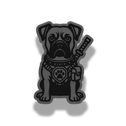 Tactical Boxer Dog Patch – Leatherette Morale Patch
