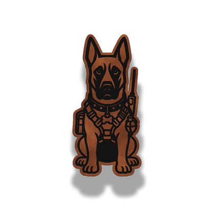 Tactical Belgian Malinois Dog Patch – Leatherette Morale Patch