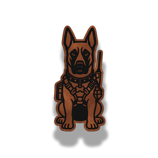 Tactical Belgian Malinois Dog Patch – Leatherette Morale Patch