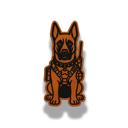 Tactical Belgian Malinois Dog Patch – Leatherette Morale Patch
