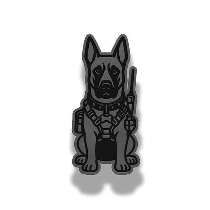 Tactical Belgian Malinois Dog Patch – Leatherette Morale Patch