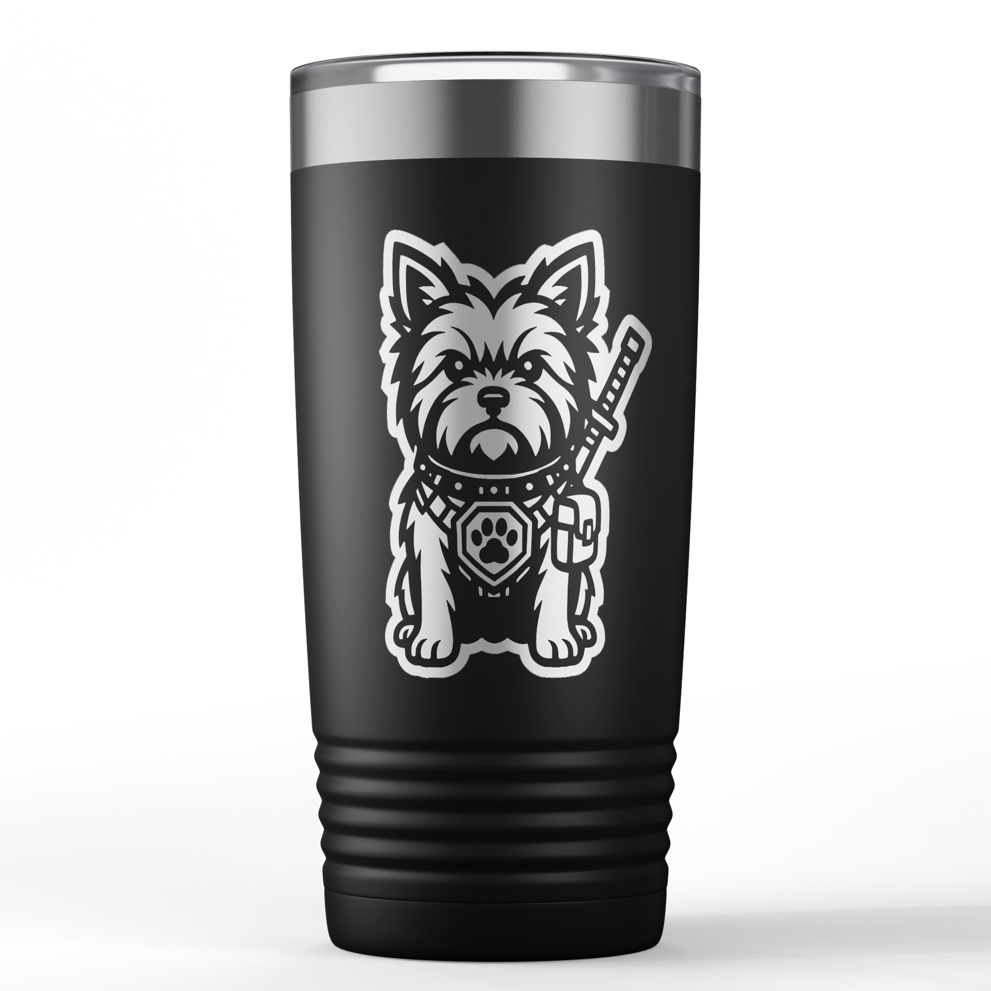 Yorkie dog laser-engraved 20oz Polar Camel tumbler
