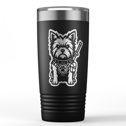 Yorkie dog laser-engraved 20oz Polar Camel tumbler