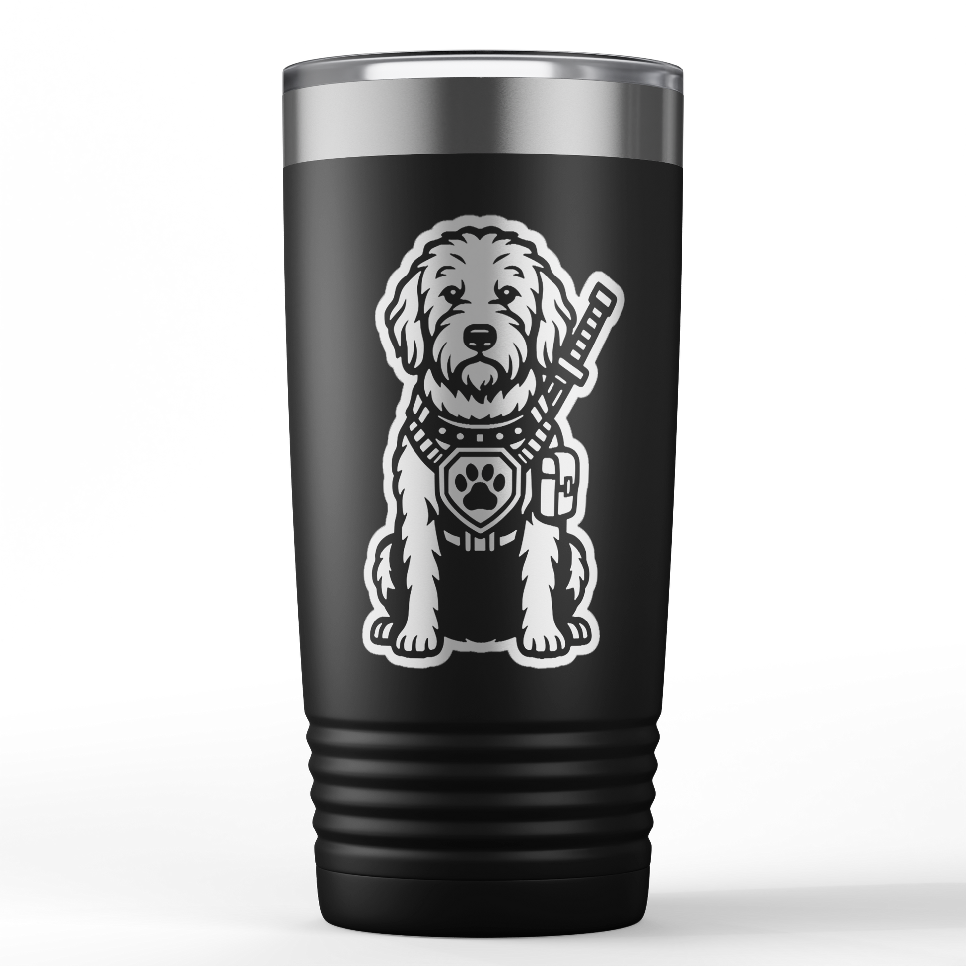 Golden Doodle dog laser-engraved 20oz Polar Camel tumbler