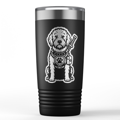 Golden Doodle dog laser-engraved 20oz Polar Camel tumbler