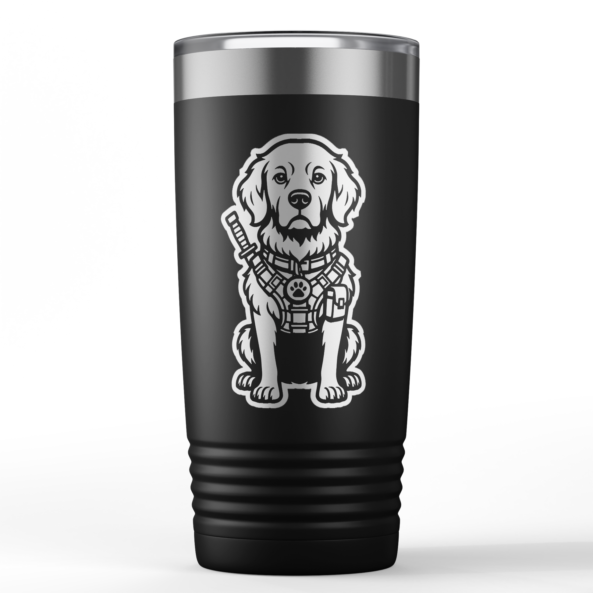 Golden Retriever dog laser-engraved 20oz Polar Camel tumbler