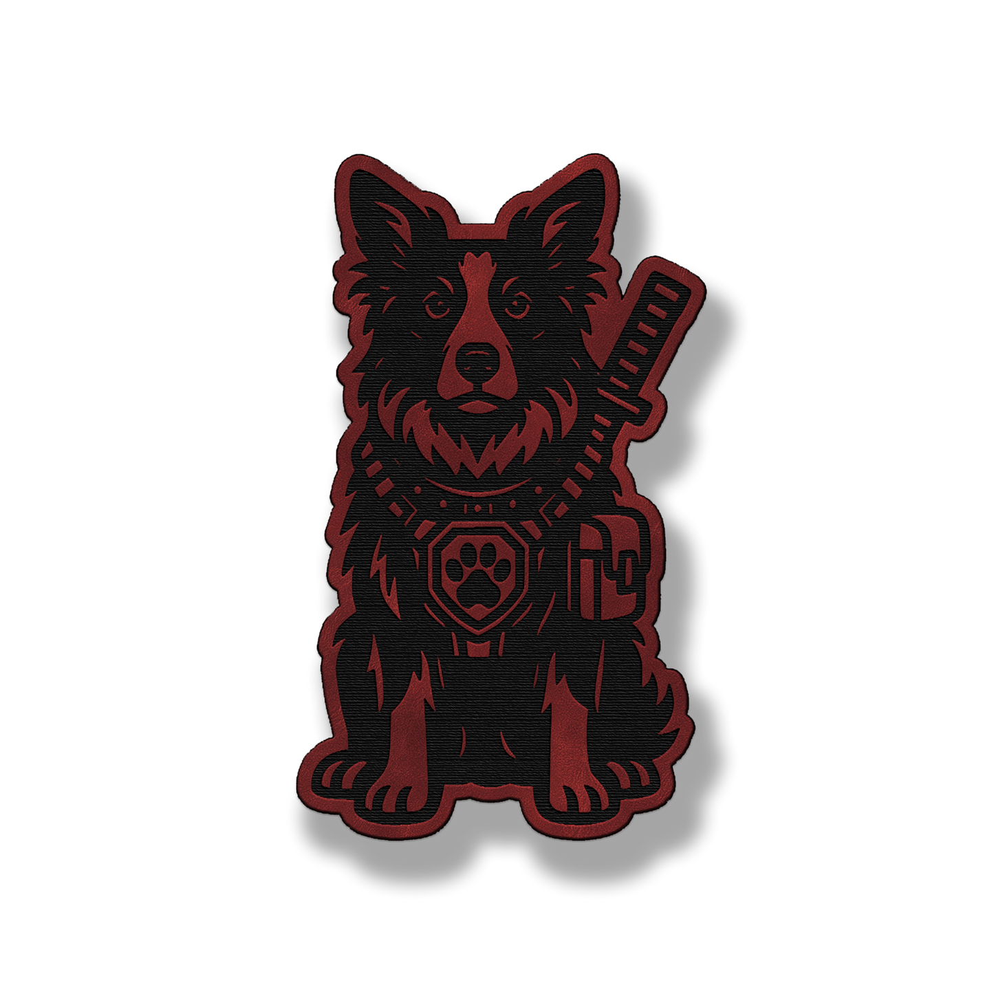Tactical Border Collie Patch – Leatherette Morale Patch