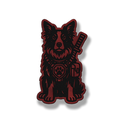 Tactical Border Collie Patch – Leatherette Morale Patch