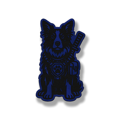Tactical Border Collie Patch – Leatherette Morale Patch