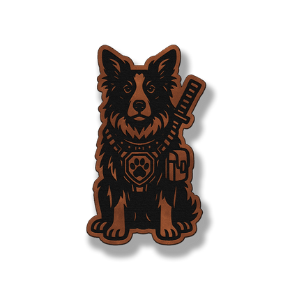 Tactical Border Collie Patch – Leatherette Morale Patch