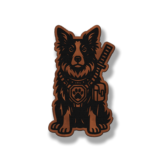 Tactical Border Collie Patch – Leatherette Morale Patch