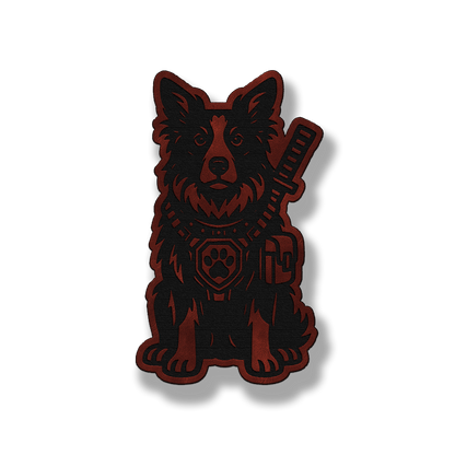 Tactical Border Collie Patch – Leatherette Morale Patch