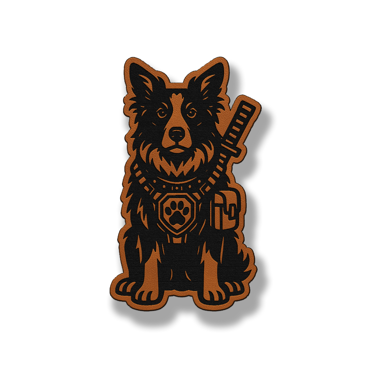 Tactical Border Collie Patch – Leatherette Morale Patch