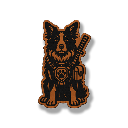 Tactical Border Collie Patch – Leatherette Morale Patch
