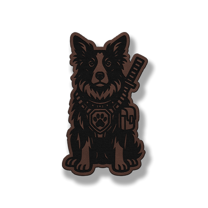 Tactical Border Collie Patch – Leatherette Morale Patch
