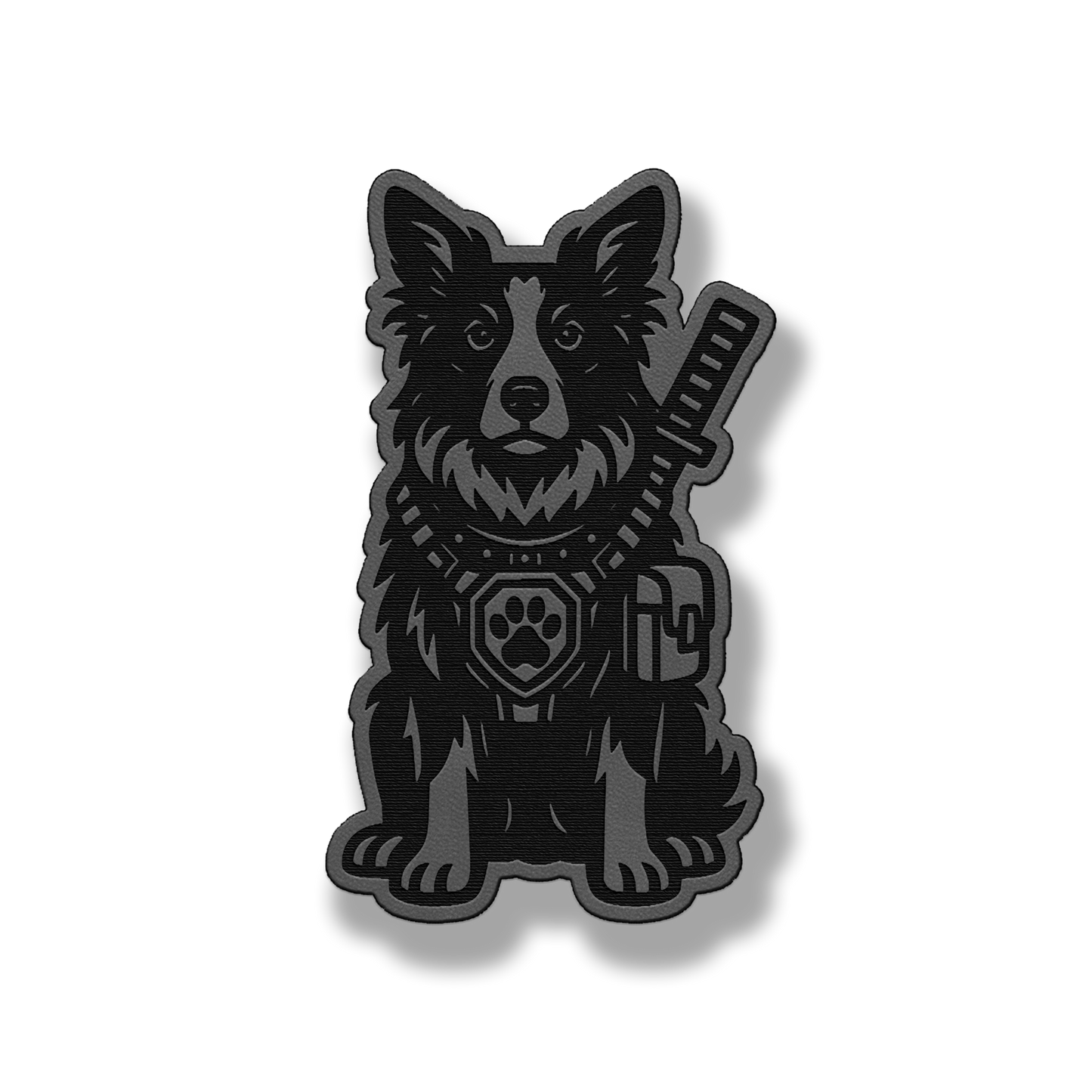 Tactical Border Collie Patch – Leatherette Morale Patch