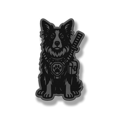 Tactical Border Collie Patch – Leatherette Morale Patch