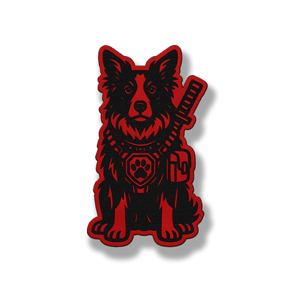 Tactical Border Collie Patch – Leatherette Morale Patch