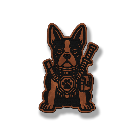 Tactical Boston Terrier Dog Patch – Leatherette Morale Patch