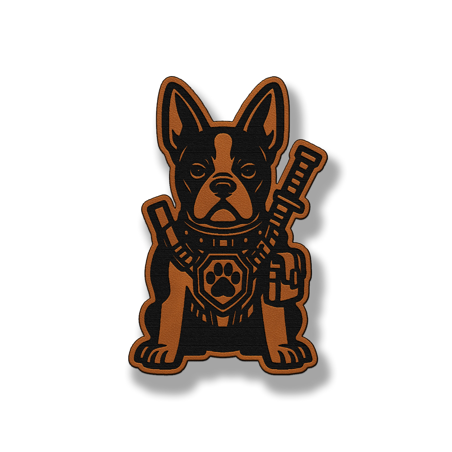 Tactical Boston Terrier Dog Patch – Leatherette Morale Patch