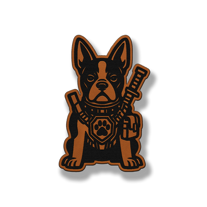 Tactical Boston Terrier Dog Patch – Leatherette Morale Patch