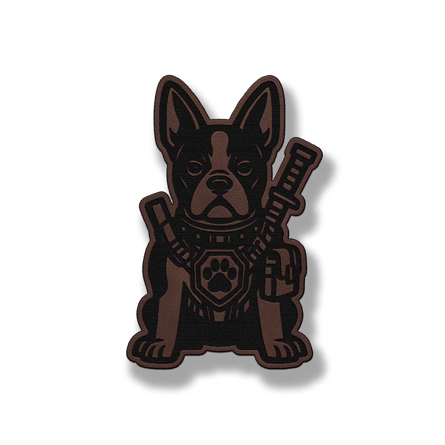 Tactical Boston Terrier Dog Patch – Leatherette Morale Patch
